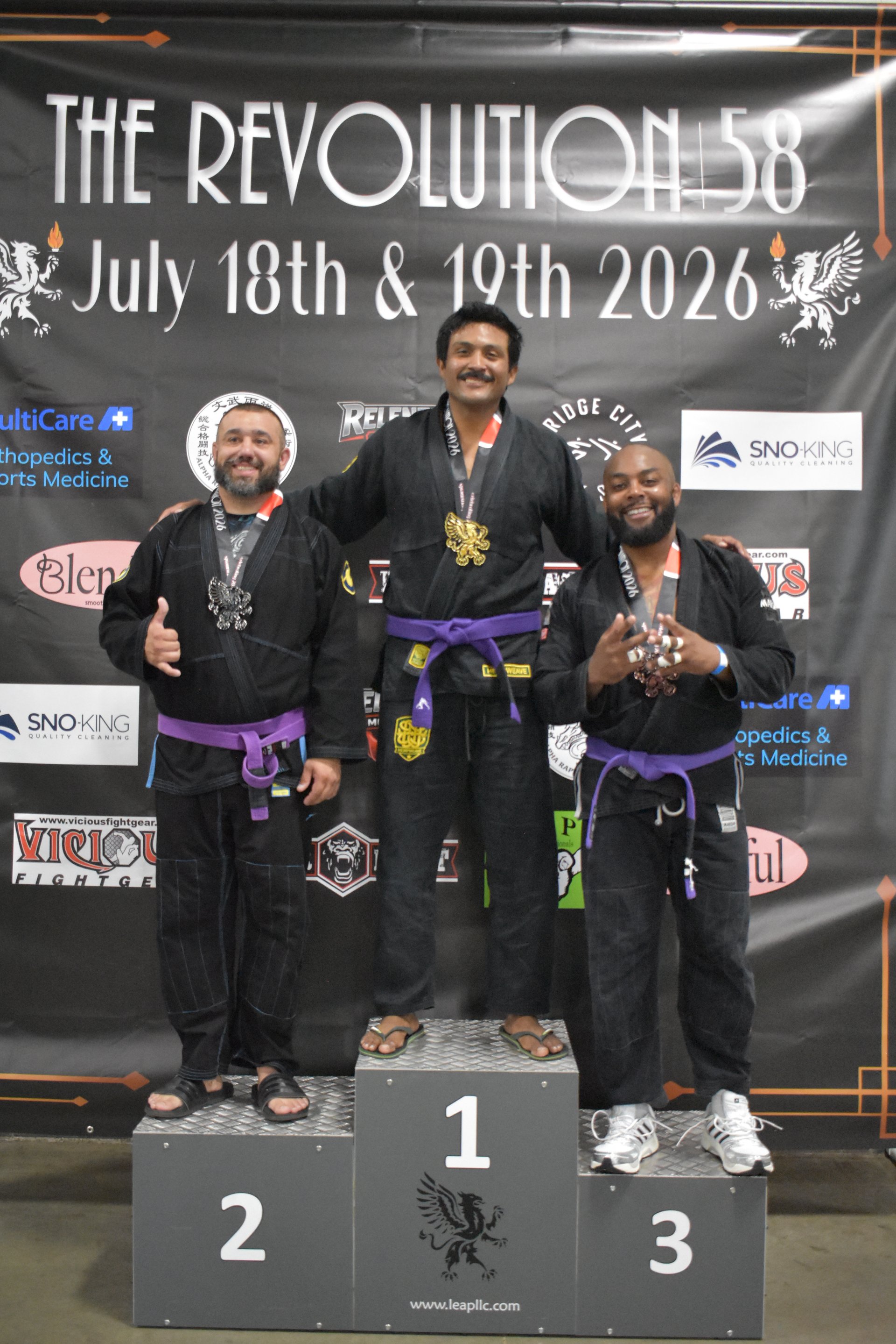 1st place podium finish at The Revolution 58 wearing HempWeave